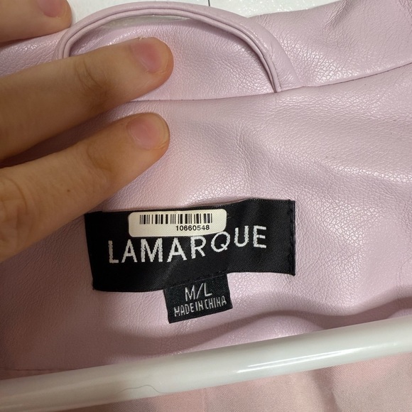 Lamarque Galia Feather Trim Blazer Pink Parasol - M/L - Picture 3 of 12